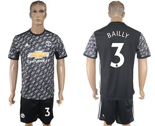 Manchester United #3 Bailly Black Soccer Club Jersey - Click Image to Close